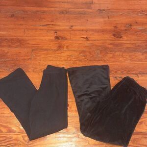Girls Black Flare Leggings Size 10